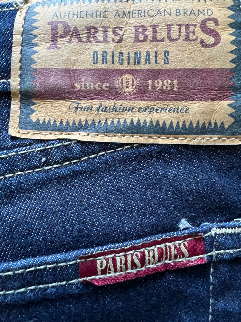 Paris Blues Indigo Denim Jeans with Red Brand Tab